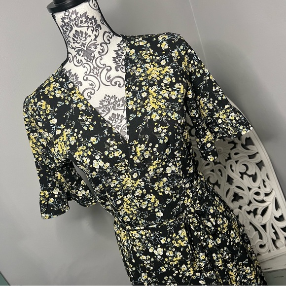 Lulus September Sunset Floral Wrap Maxi Dress Size XS Boho Cottage Core - Picture 6 of 16